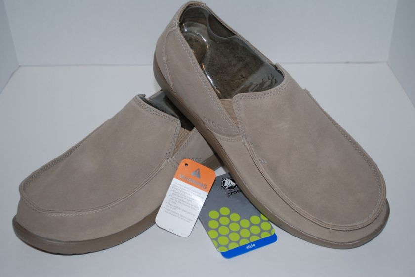 NWT CROCS SANTA CRUZ SUEDE KHAKI tan 7 10 12 shoes  