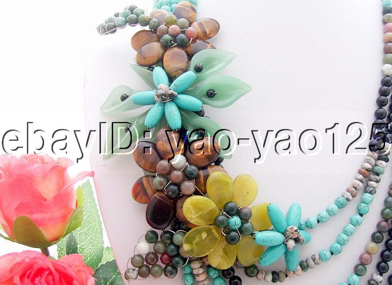   jade, jasper flower, oval tigers eye, good quality, high luster