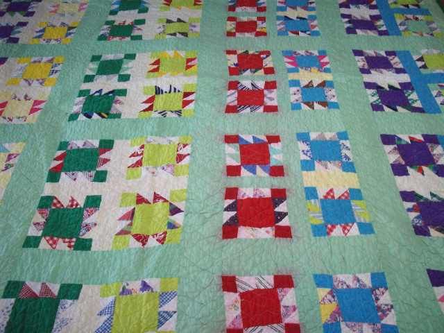 FAB UNUSUAL PATTERN VINTAGE QUILT #C1044  