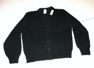 NEW PREP MILITARY BLACK CARDIGAN WOMANS SWEATER XL  