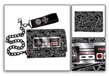 NINTENDO Super Mario Wallet w/Chain NEW Mini Controller  
