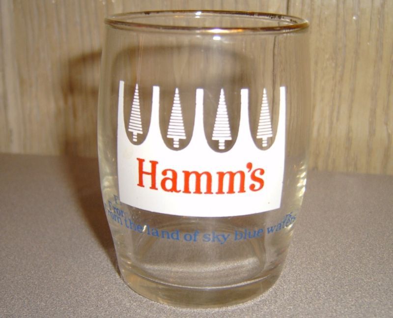 White Crown Hamms Barrel Glass From Land Sky Blue Wate  