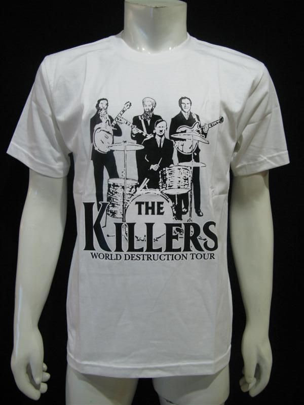 Men THE KILLERS T Shirt WORLD DESTRUCTION TOUR M White  