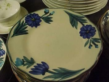 Stangl Dahlia 6 Bread Plate Brown Bottom  