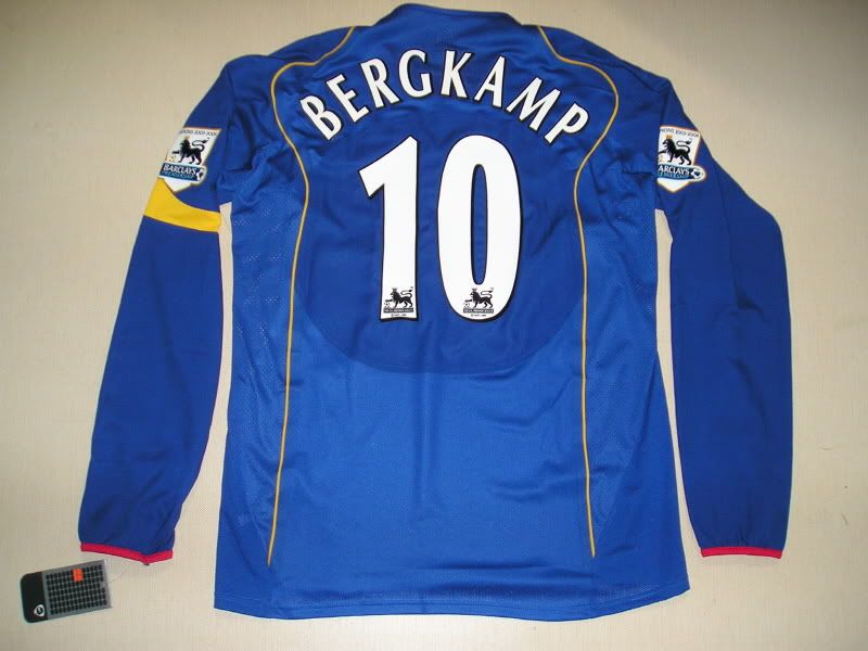 ARSENAL SHIRT JERSEY BERGKAMP HOLLAND MATCH PREPARED PLAYER ISSUE NOT 