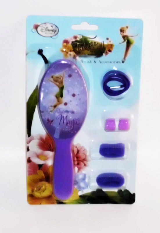 Tinker Bell Hair Brush & Accessories PURPLE Fairies NIP  