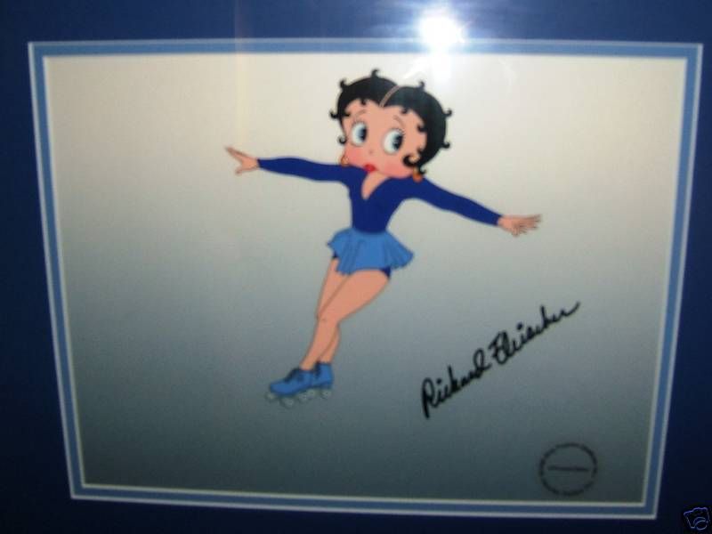 BETTY BOOP SERICEL CEL SIGNED RICHARD FLEISHER  