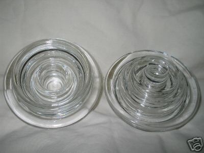 Fostoria glass crystal VIRGINIA candlesticks ADAPTERS  