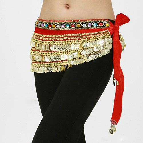   Beautiful 248 coins Belly Dance dancing Waist Chain Hip Scarf Costume