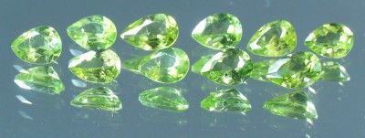 Natural 7.68ct Peridot 7x5 Pear VVS 10 Pieces Loose Stones  