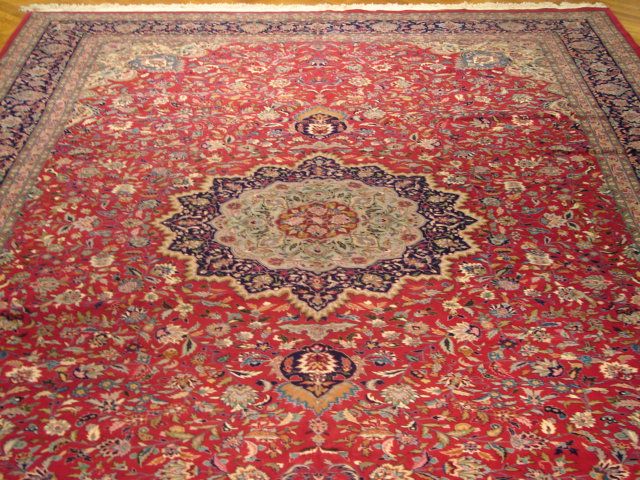 12X18 SILK&WOOL NEW SINO TABRIZ RUG  230 LINE FREE SHIP  