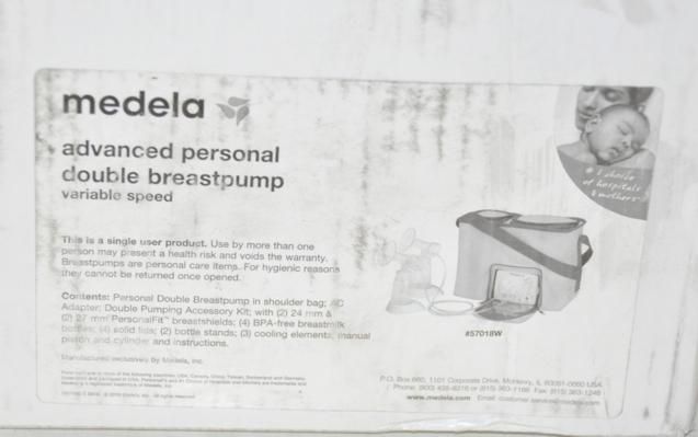 MEDELA 57018W ADVANCED PERSONAL DOUBLE BREAST PUMP  