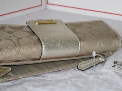 NWT COACH PENELOPE SIGNATURE CHECKBOOK WALLET 42181  