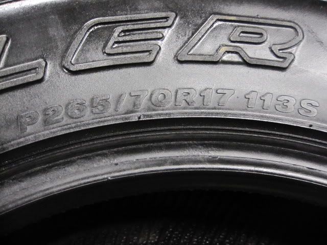 ONE BRIDGESTONE DUELER A/T 265/70/17 TIRE (WK0724)  