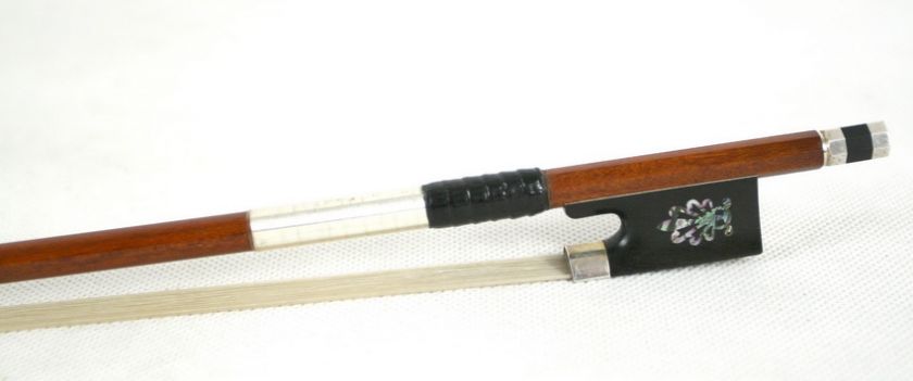 STERLING SILVER Pernambuco Violin Bow Phoenix Emblem  