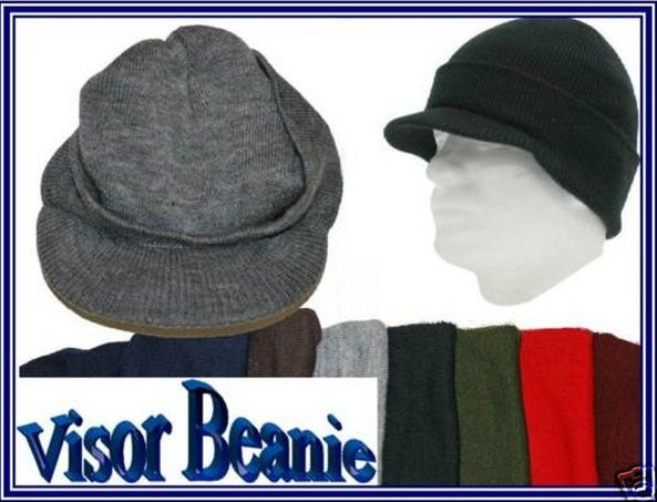 Visor Beanie Men Women Ski Cap Skate Hat Beanies  