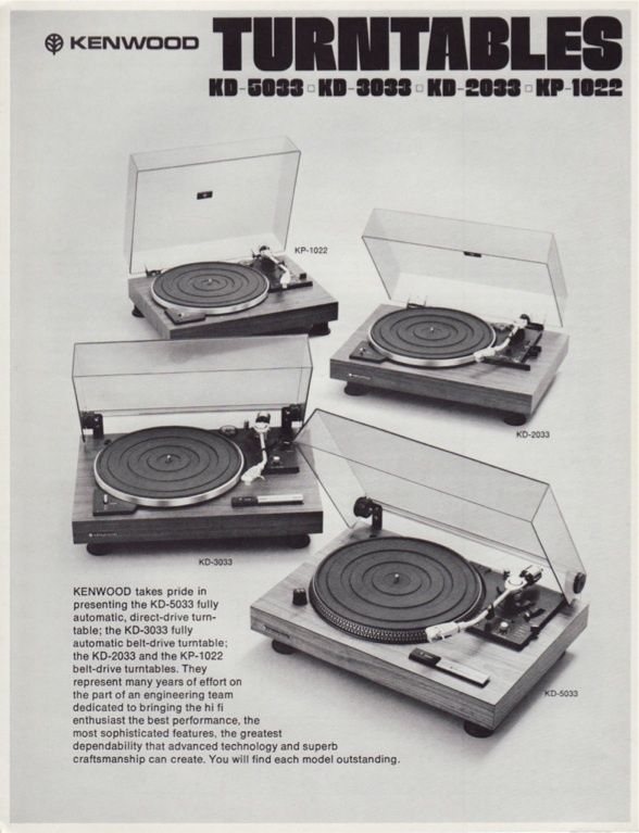 Kenwood Turntable Brochure 1975  