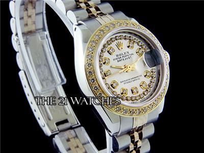   18K SS DIAMONDS SSTRING DATEJUST WATCH 90+ DIAMONDS, SILVER DIAL