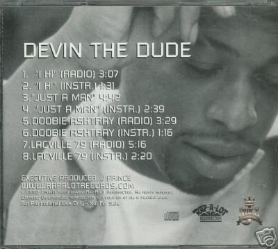 CD ONLYDEVIN THE DUDE  I HI high 8Trk RAP A LOT RARE  