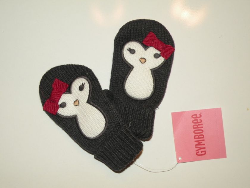 GYMBOREE PENGUIN CHALET SWEATER MITTENS 0 12 24 NWT  