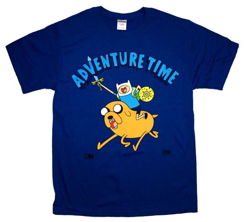 Adventure Time Finn And Jake Onward Charge Cartoon T Shirt Tee  