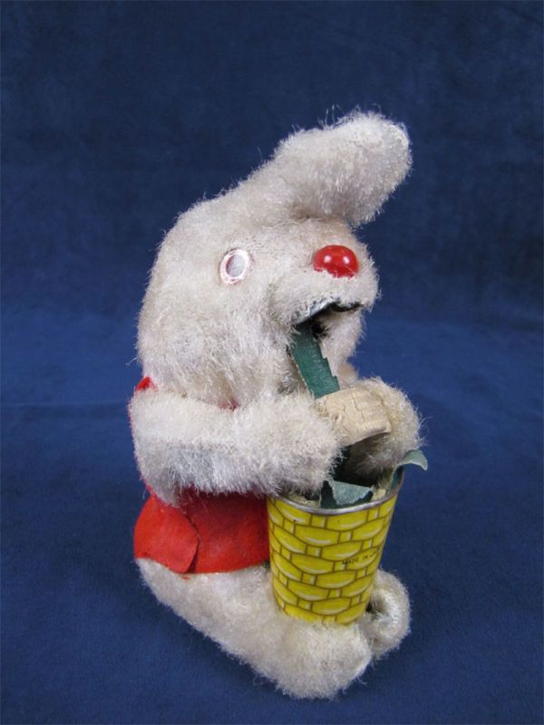 Vintage Mechanical Rabbit Tin Litho WindUp Toy Japan  