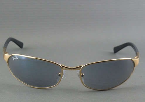 Italy RAY BAN gold SUNGLASSES RB 3142 001/46 in Glass lens  