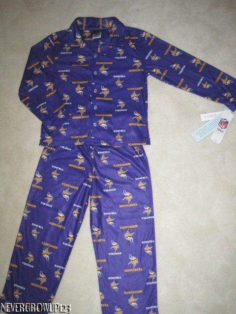 MINNESOTA VIKINGS PAJAMAS~PJS~BOYS 10 XL~NWT  