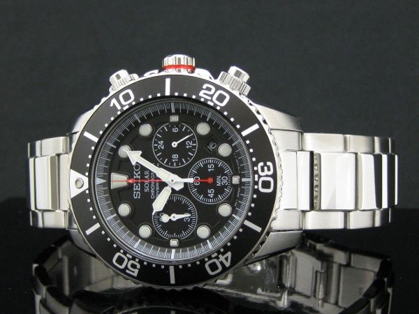 SEIKO SSC015 SSC015P1 Solar 200m Chronograph International Warranty 