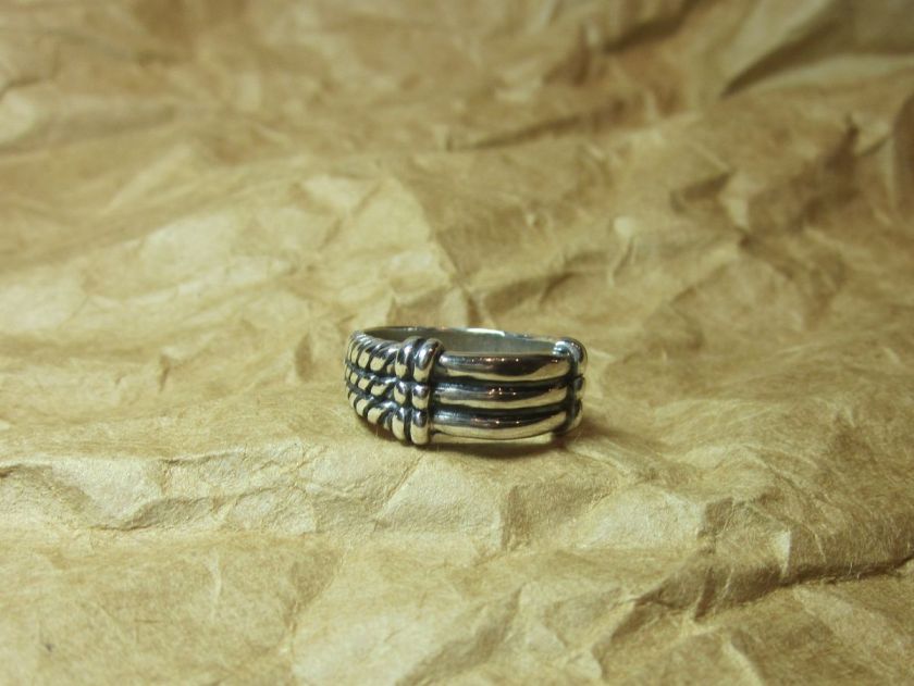 925 Sterling Silver Decorative RING SZ 6   7 Wide Band Ring  