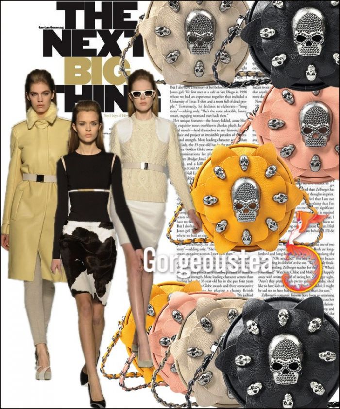Fashion Gothic Punk Skull Chic Shoulder Handbag Bag  
