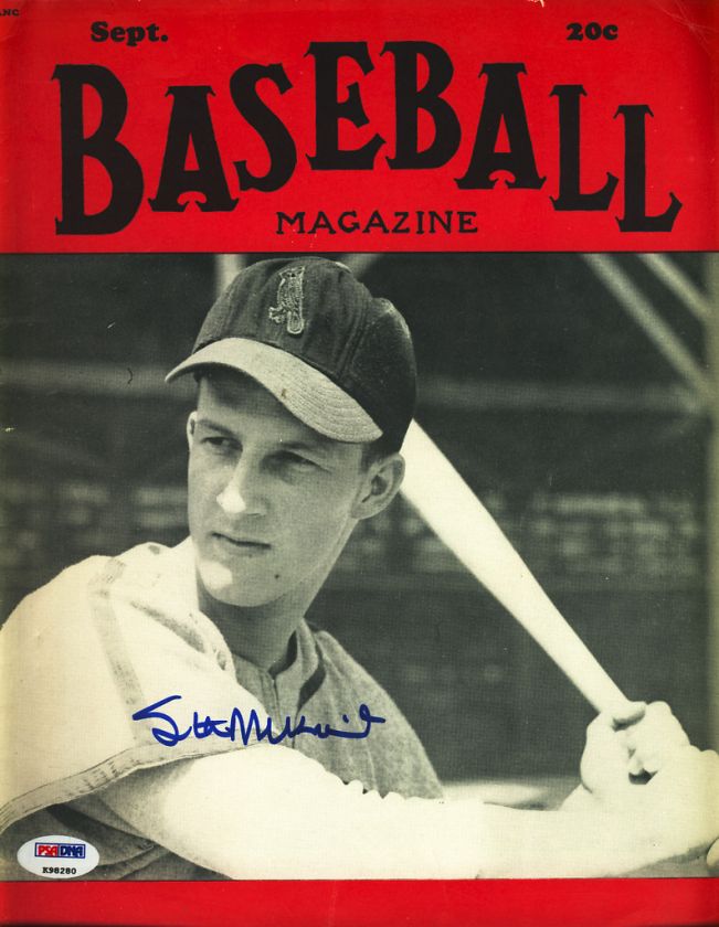 STAN MUSIAL SIGNED SEPT 1948 BASEBALL MAGAZINE PSA/DNA  