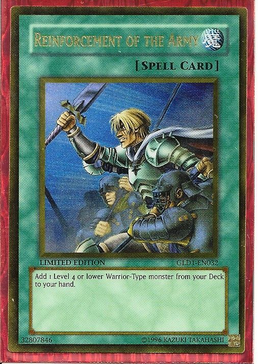 YuGiOh GLD1 EN032 Reinforcement Of The Army (Gold)  