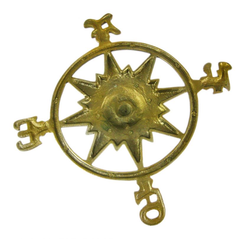 Bronze Finish Compass Rose Wall Hanging Indoor / Outdoor  