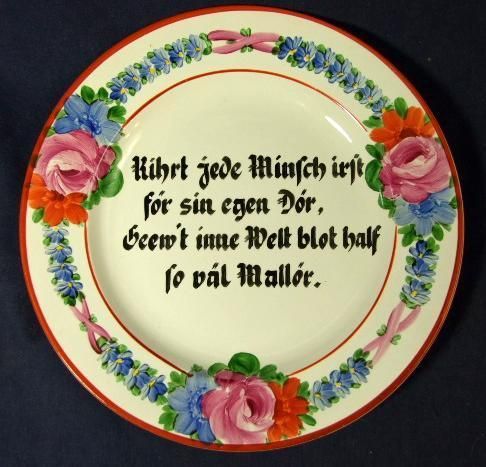 Villeroy & Boch HAND PTD MOTTO Plate DRESDEN Vintage  