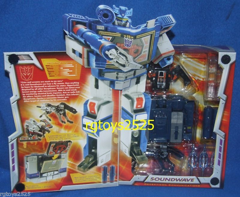 Transformers SOUNDWAVE w Laserbeak w Ravage Reissue New  
