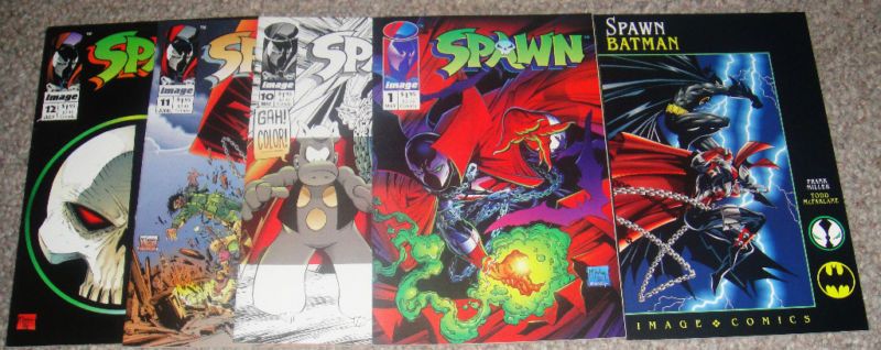 SPAWN #1,10,11,12 SPAWN/BATMAN #1 MILLER MCFARLANE  