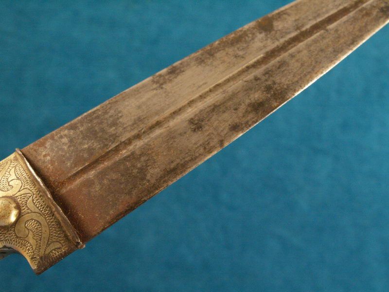 19th C. Russian Tula Made Kindjal Dagger Dirk Knife in Caucasian 