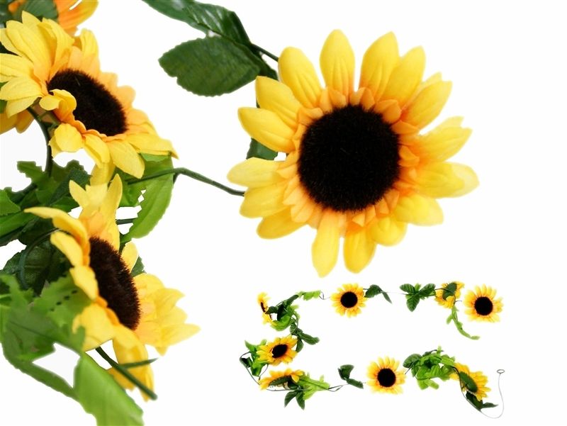 144 ft Yellow SUNFLOWER Silk Wedding Decoration Garlands  