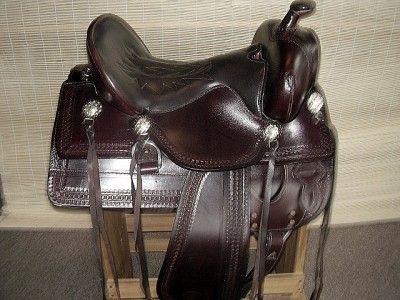 17.5 Trail Endurance Western Saddle Horse Tack Dark Oil  