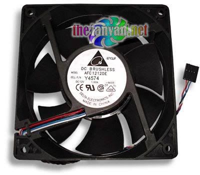 Delta AFC1212DE 120mm x 38mm 4 wire PWM Fan Dell #Y4574  