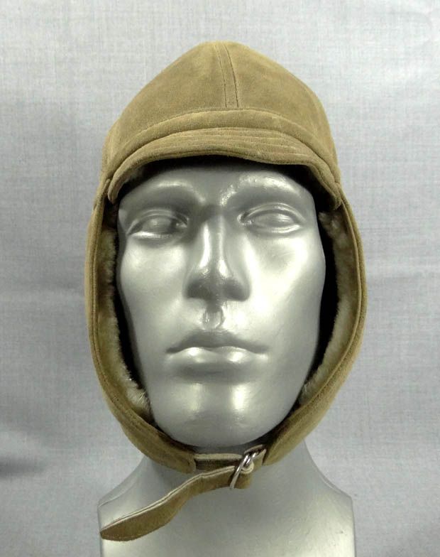   ARMY LUFTWAFFE PILOT AVIATOR PARATROOPER WINTER HAT SUEDE LEATHER&FUR