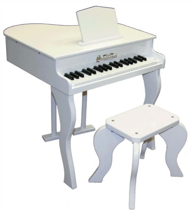 Schoenhut FANCY BABY GRAND PIANO 30 Key WHITE 3005W  