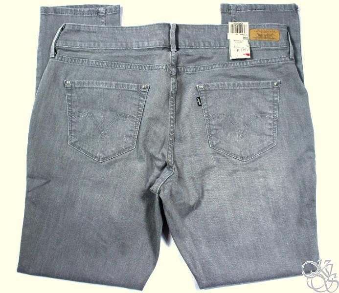 LEVIS JEANS 542 Fits Every Body Skinny Leg Grey Charm Denim Womens 