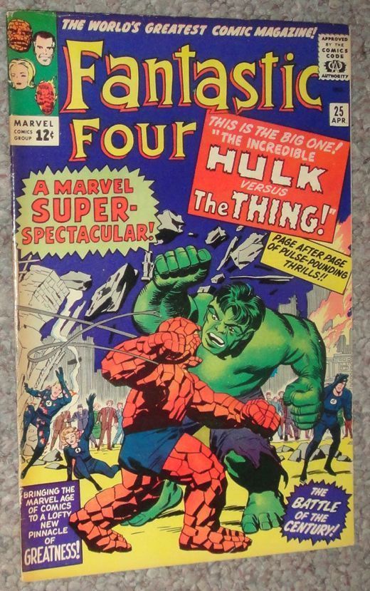 FANTASTIC FOUR #25 HULK VS THING GLOSSY CLEAN VF 8.0  