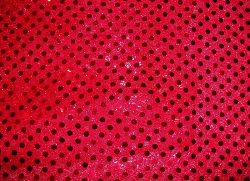 Confetti dot sequin fabric by the yard shiny red  
