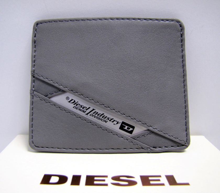 DIESEL WALLET GENUINE LEATHER SEXY SILVER MEN $50 BNWT  