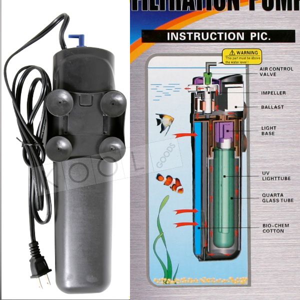 WATT UV CLARIFIER KOI POND STERILIZER w FILTER & PUMP  