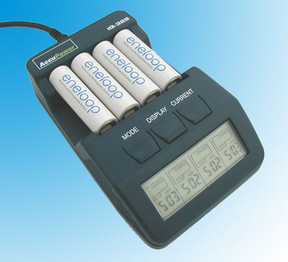 AccuPower IQ328 Battery Analyzer with 8 TruCELL AA Precharged NiMH 