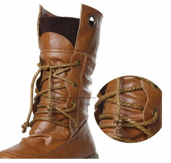 Lace  Up Buckle Strap Ankle fashionable Boots Shoes 3 color size US 5 